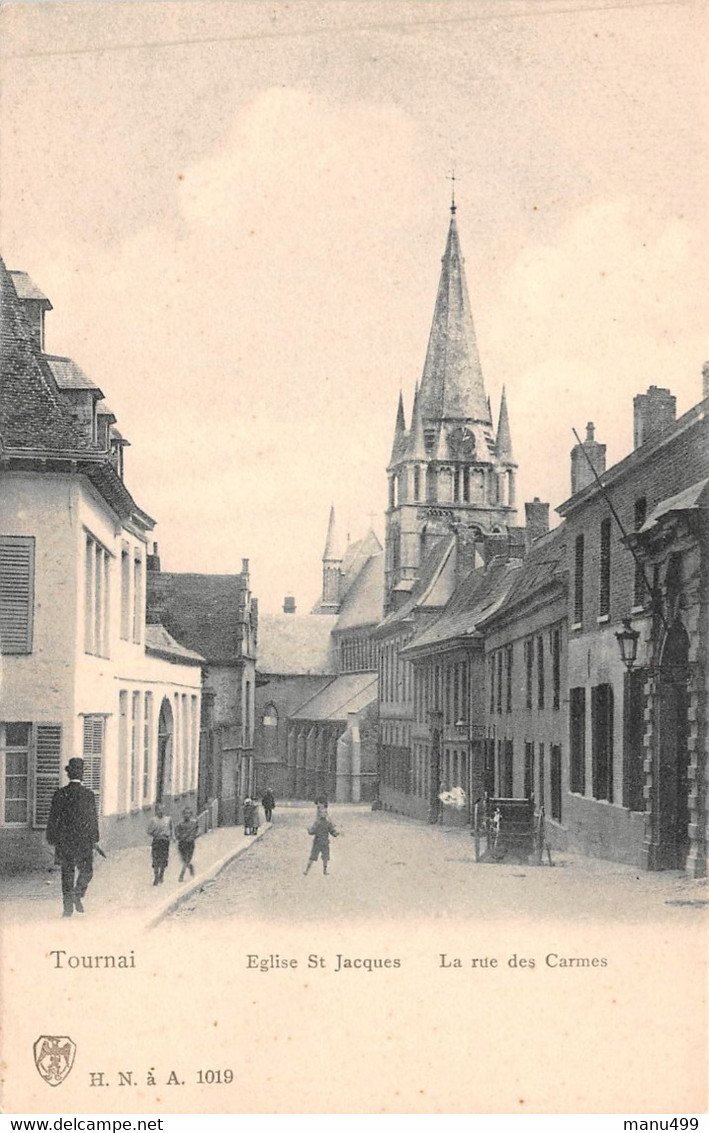 Tournai - Eglise St Jacques - La Rue Des Carmes - Tournai