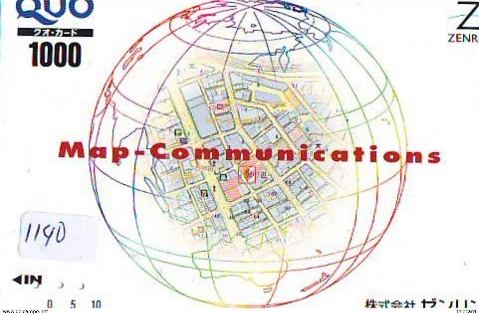 Carte Prépayée Japon  ESPACE (1140)  GLOBE * SATELLITE * TERRESTRE * MAPPEMONDE * Telefonkarte Phonecard JAPAN * - Raumfahrt