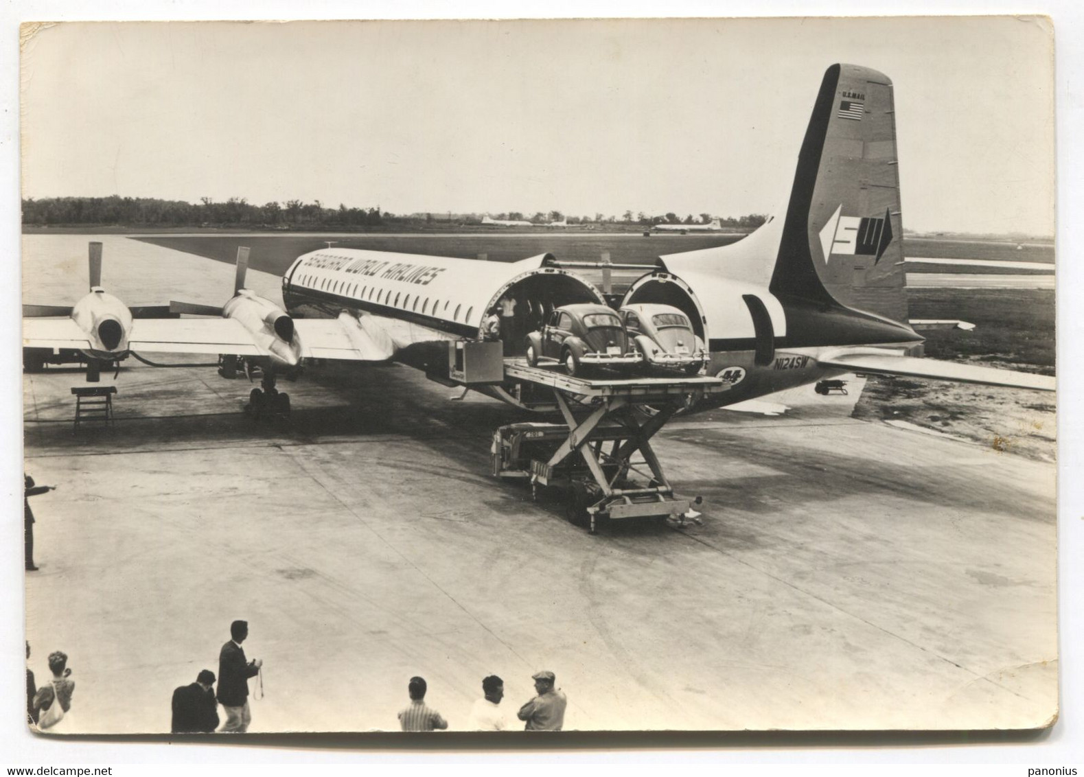 SEABOARD WORLD AIRLINES - TRANSPORT VW BEETLE CARS,  AIRCRAFT PLANE, Car, Auto, Airplane - 1946-....: Era Moderna