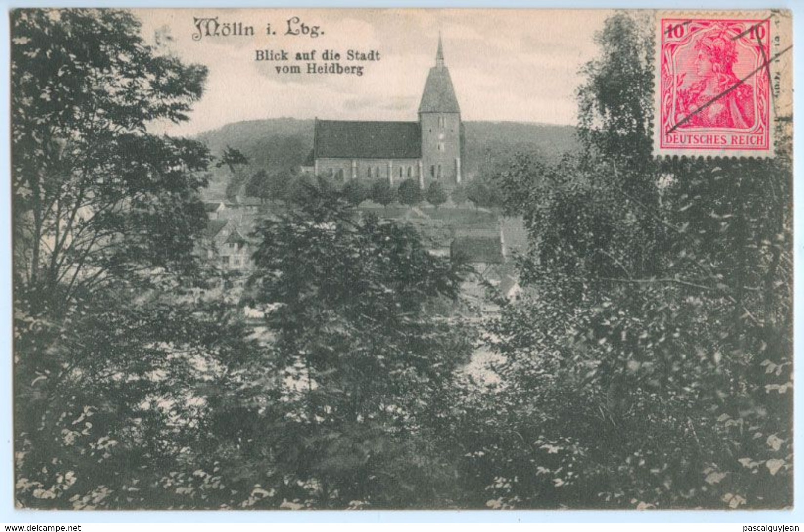 CPA MÖLIN - BLICK AUF DIE STADT VOM HEIDBERG - Moelln