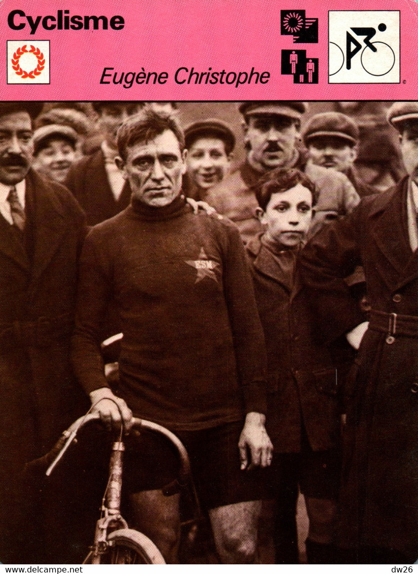 Fiche Sports: Cyclisme - Eugène Christophe, 2ème Du Tour De France 1912 (la Fourche Du Vieux Gaulois) - Deportes