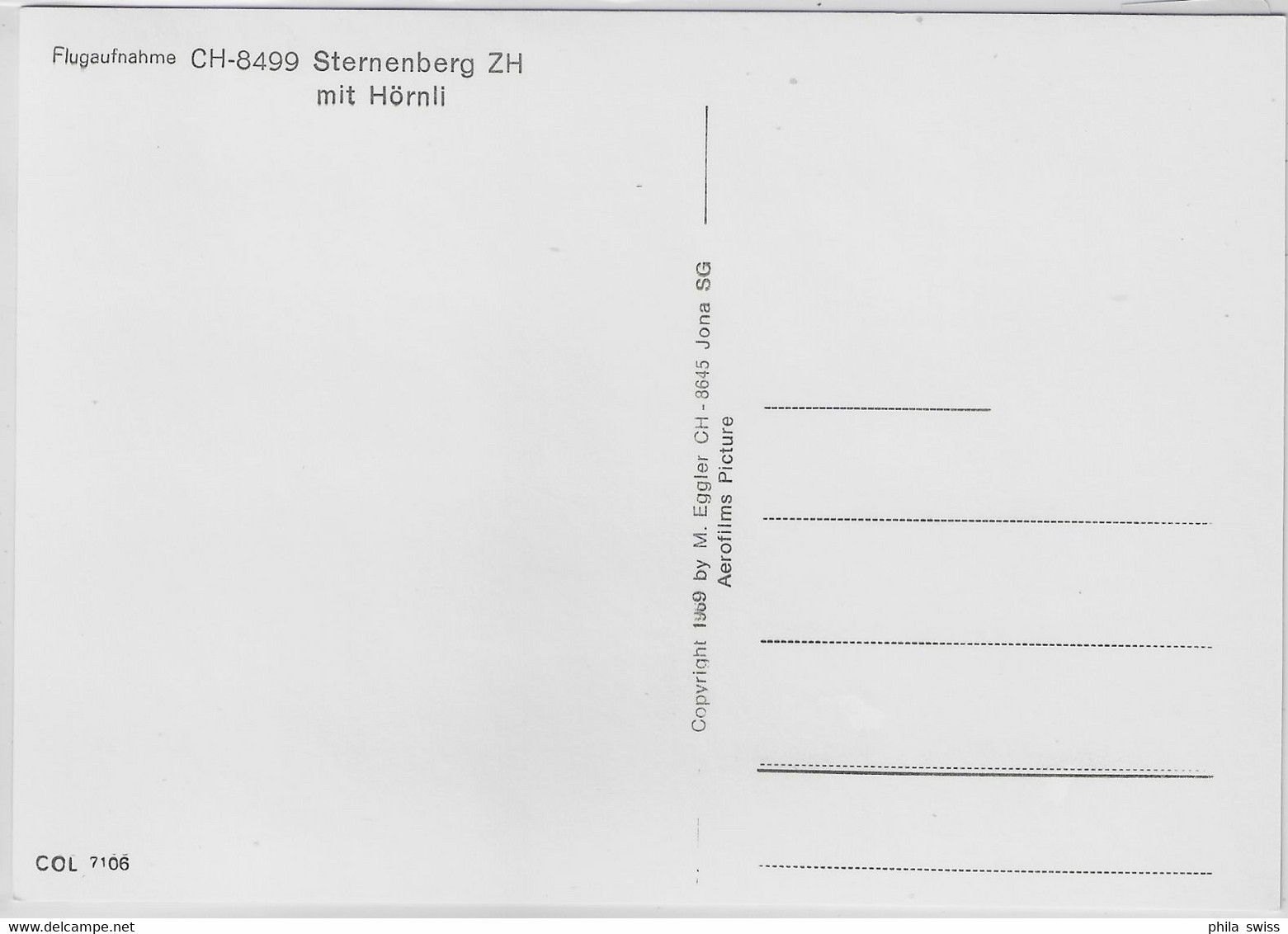 Flugaufnahme Sternenberg ZH Mit Hörnli - Sternenberg