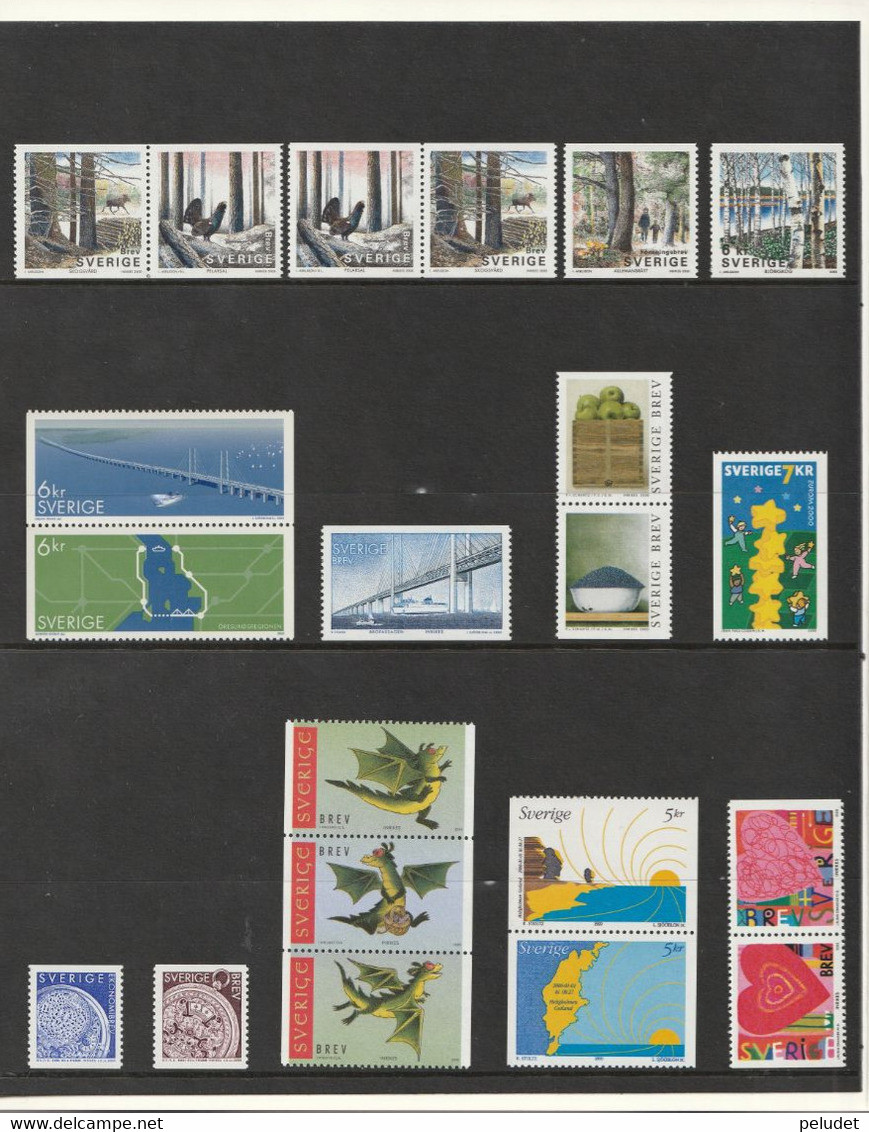 Sweden - 2000 Stamp Year Pack ** - Volledig Jaar