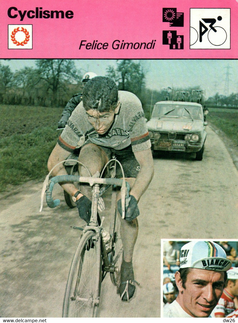 Fiche Sports: Cyclisme - Felice Gimondi Dans Paris Roubaix 1966 - Un Palmarès De Campionissimo (Champion Du Monde) - Sport