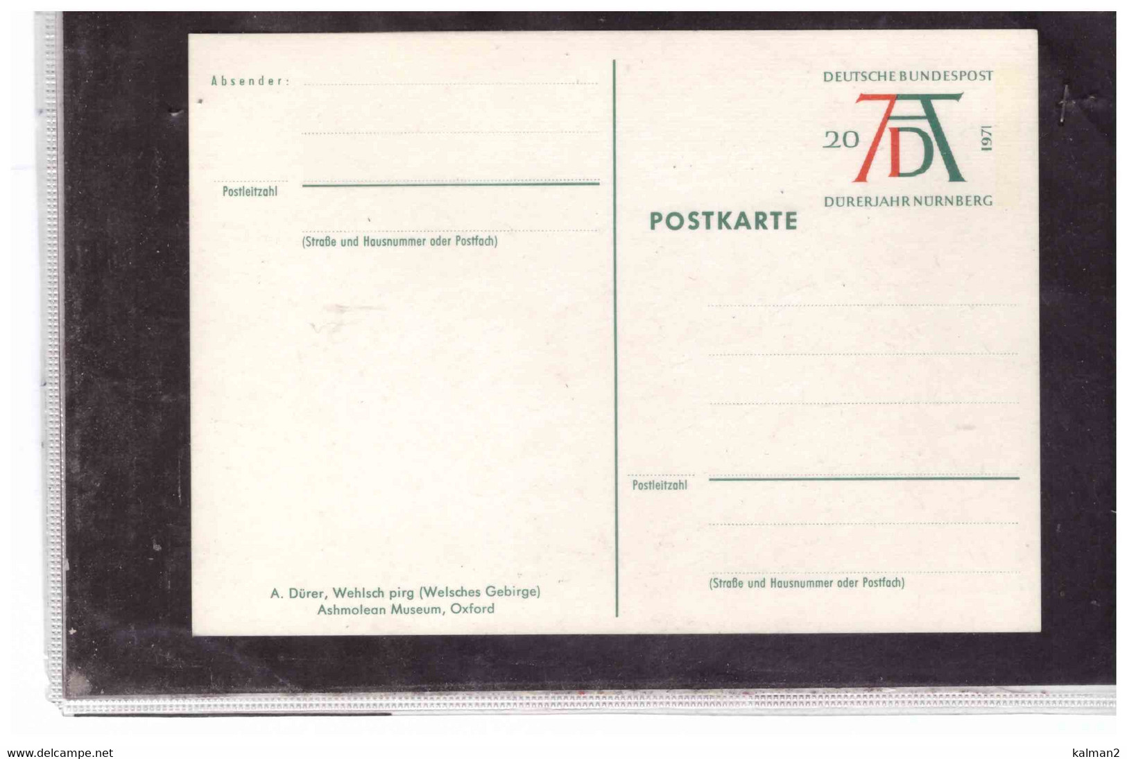 TEM12777    -    NEW    ENTIRE  MICHEL NR.  PSo.  3/01 - Private Postcards - Mint