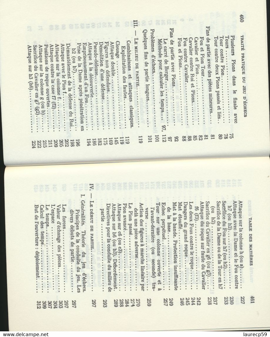 Livre Traité Pratique Du Jeu D'échecs - S. TARASCH - édition 1978 - Palour Games