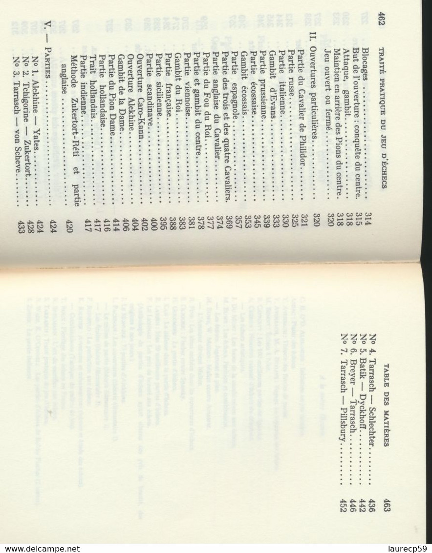 Livre Traité Pratique Du Jeu D'échecs - S. TARASCH - édition 1978 - Juegos De Sociedad