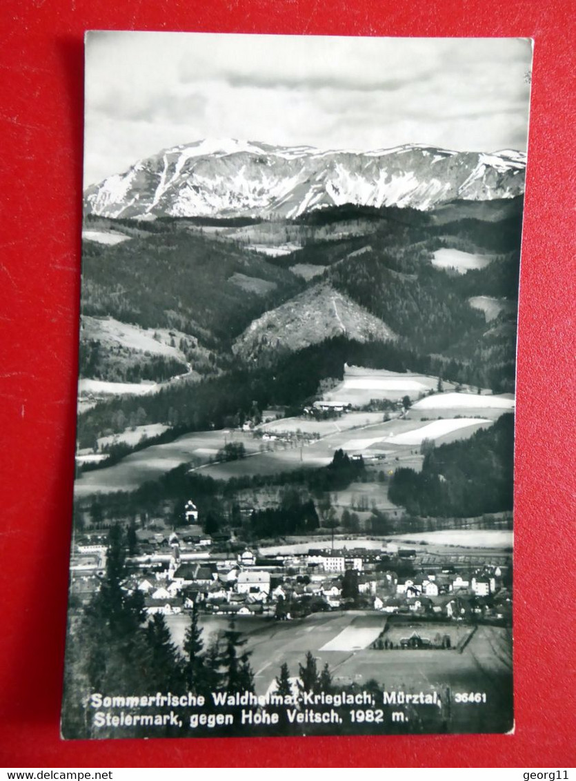 Krieglach - Steiermark - Österreich - 1953 - Echt Foto - Kleinformat - Panorama Mürztal - Krieglach