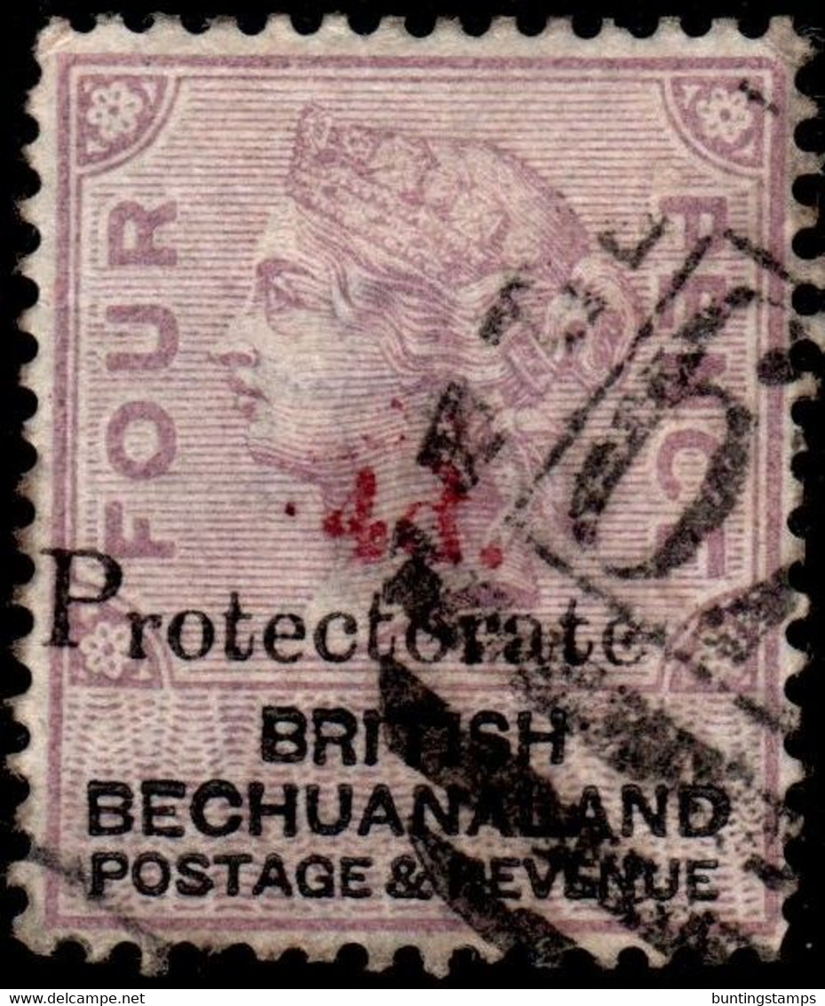 Bechuanaland Protectorate   1888  SG51   4d On 4d Lilac And Black Used - 1885-1964 Protectorado De Bechuanaland