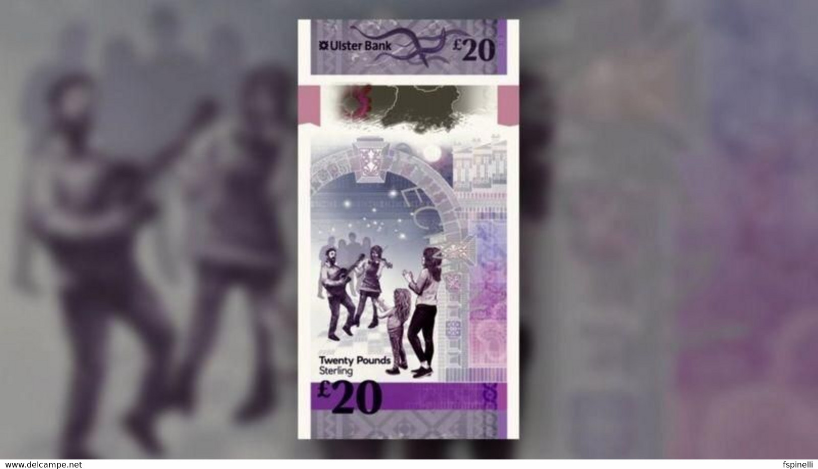 IRELAND  Northern  Just Issued   £20  Ulster Bank  Polimer  (issued October 2020) Flowers-butterfly /Street Entertainers - 20 Pounds
