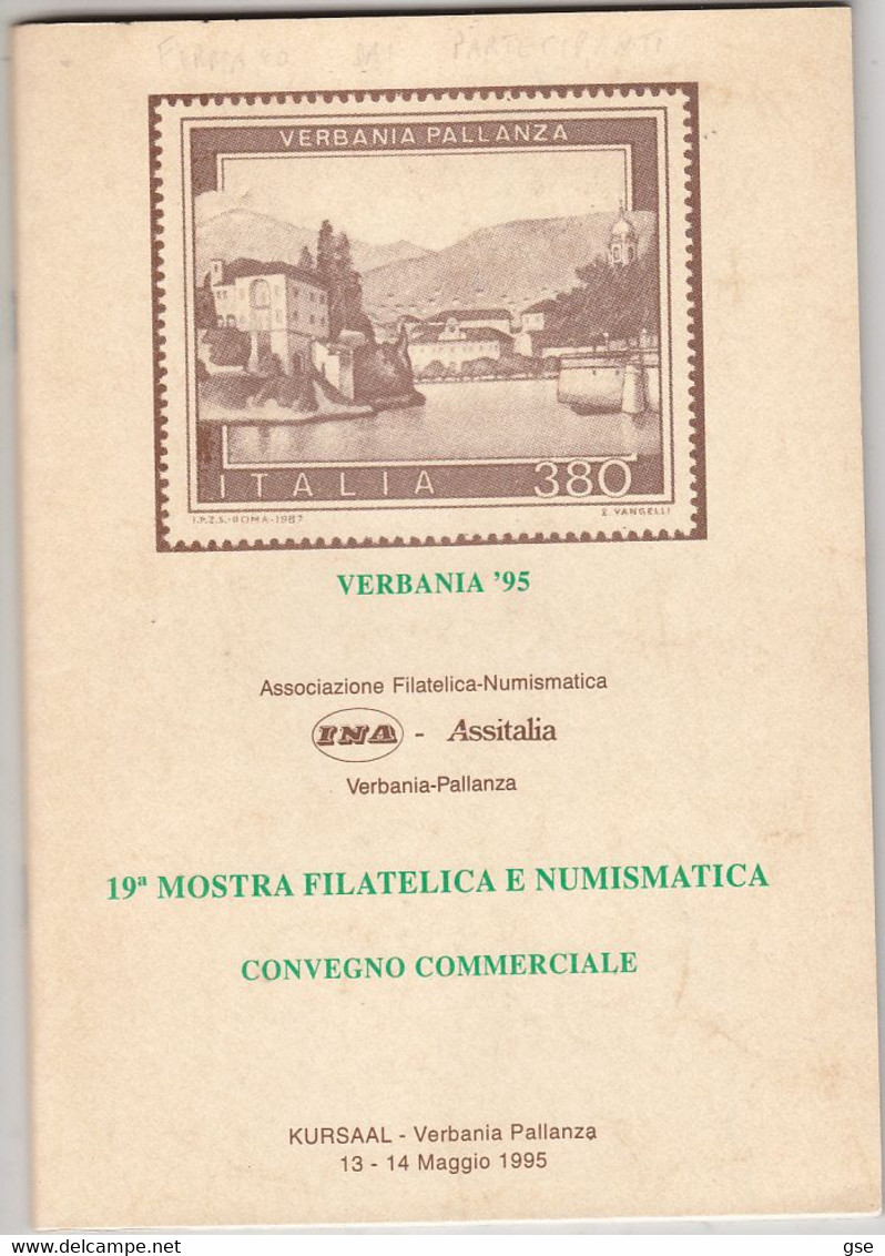 VERBANIA 1995 - 19° Mostra Fiatelica E Numismatica - Convegno - Italienisch (ab 1941)