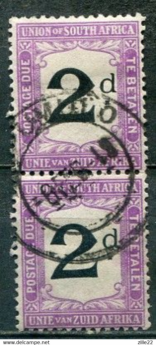 Union Of South Africa Postage Due, Südafrika Portomarken Mi# 3 Gestempelt/used - Pair - Strafport