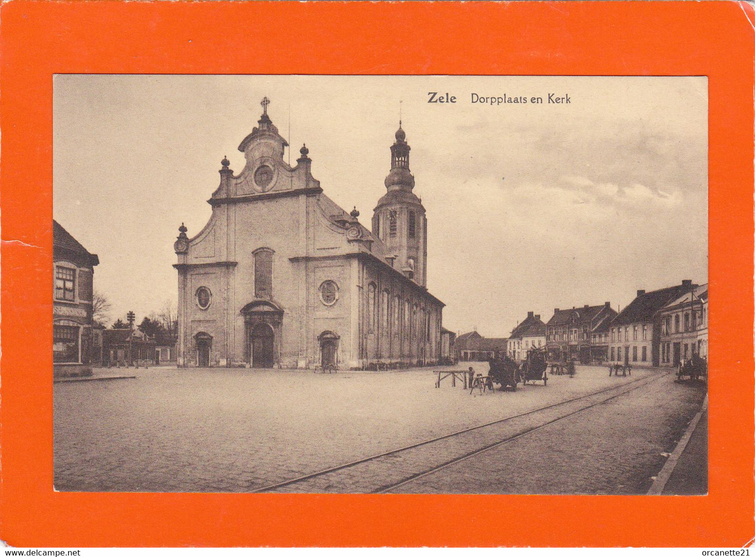 Zele - Dorpplaats En Kerk. - Zele