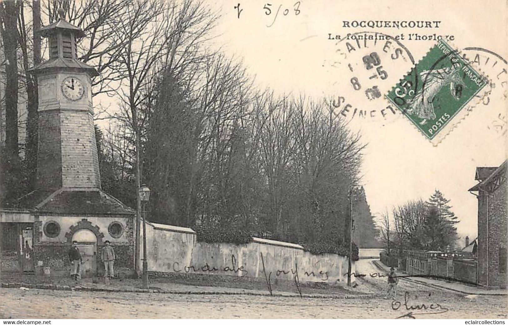 Rocquencourt           78          La Fontaine Et L'Horloge          (Voir Scan) - Rocquencourt