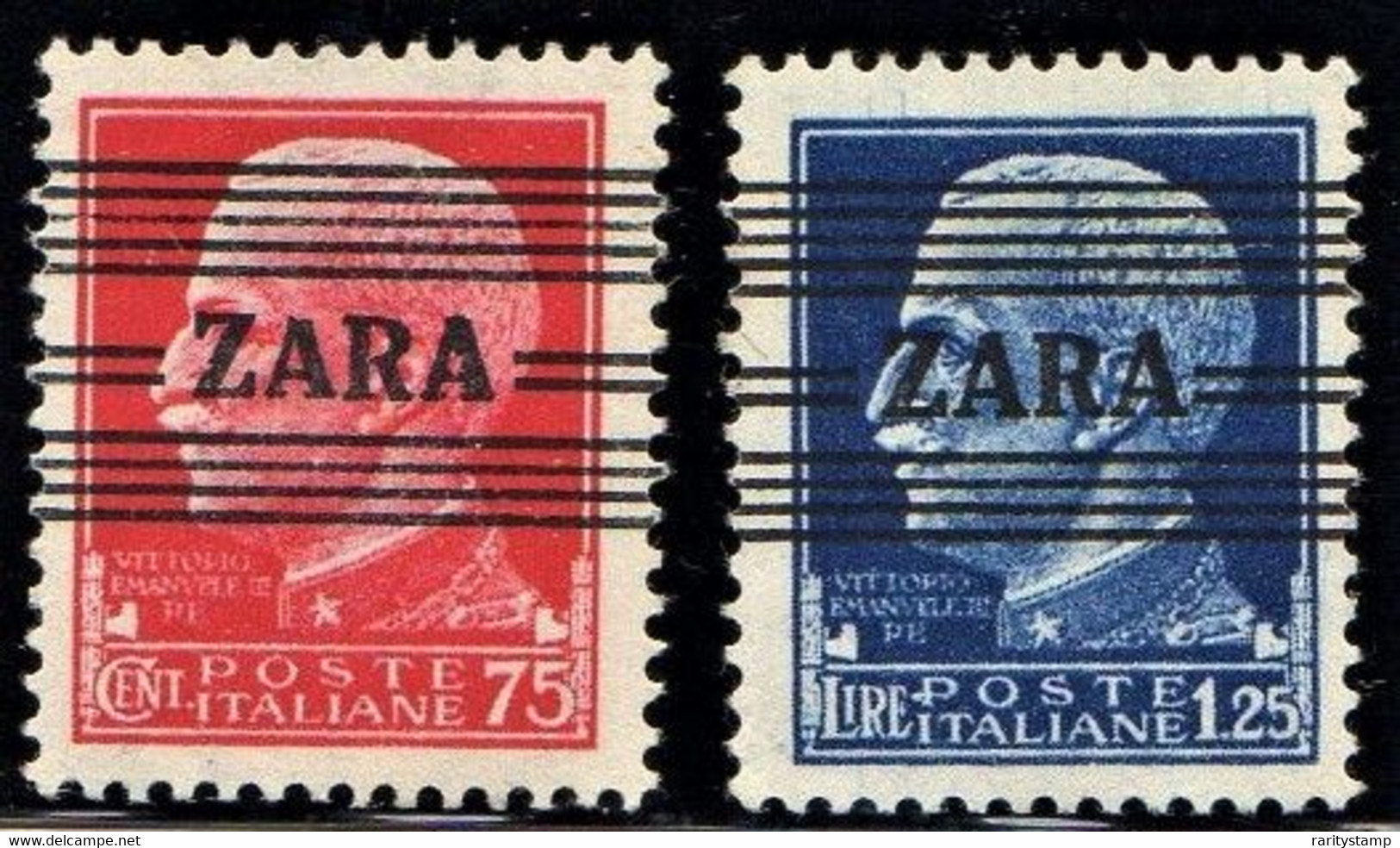 ITALIA OCCUPAZIONE TEDESCA ZARA 1943 CATALOGO SASSONE N. 25-26  C.75 +L. 1.25  MLH SUPERB STAMPS CV € 150+ - Deutsche Bes.: Zara