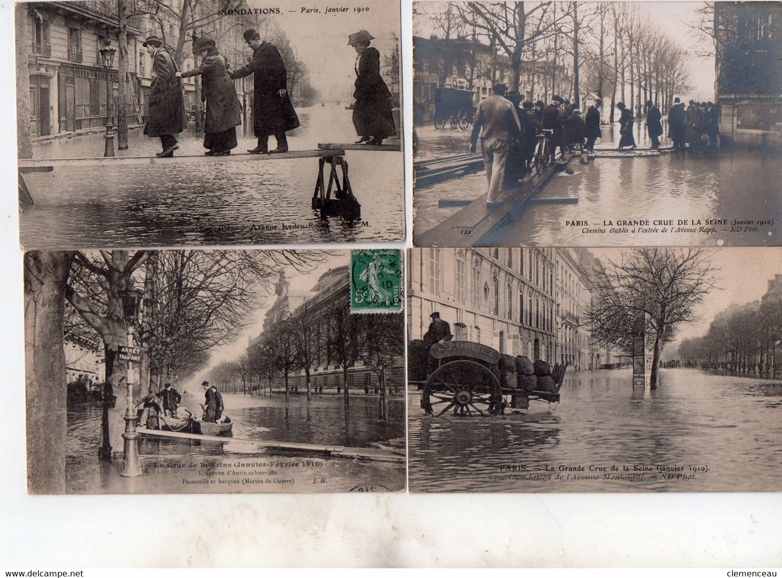 1 Lot De 21 Cartes Paris Inonde - 5 - 99 Cartoline