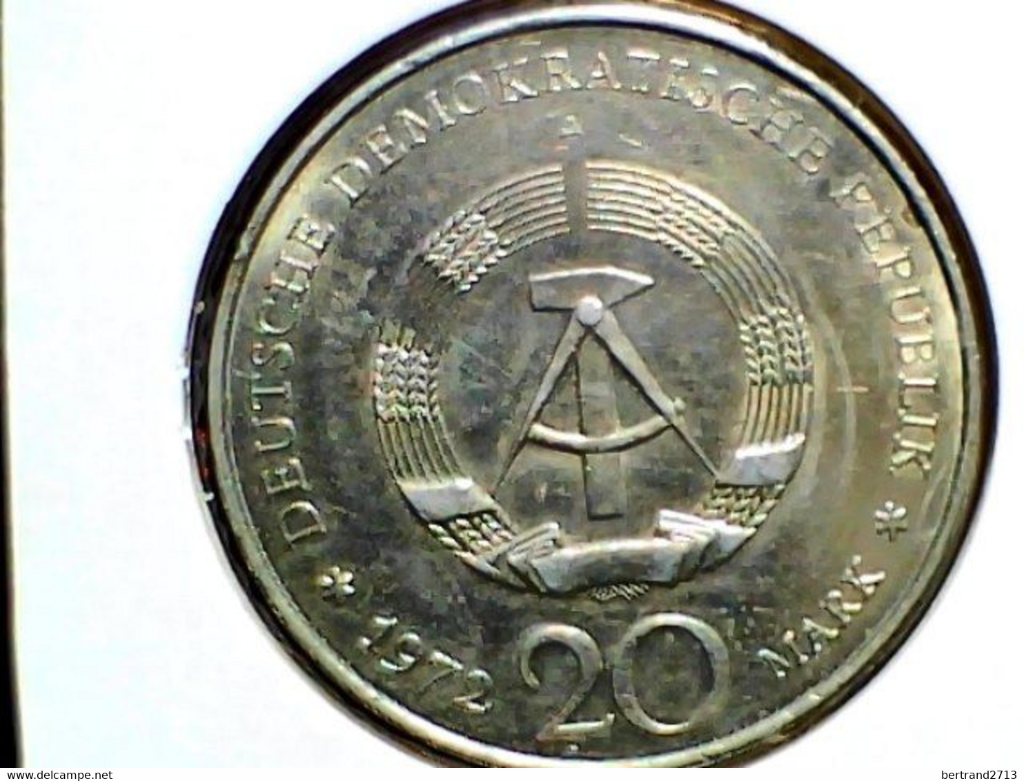 Germany Democratic Republic 20 Mark 1972A KM 40 - 5 Mark