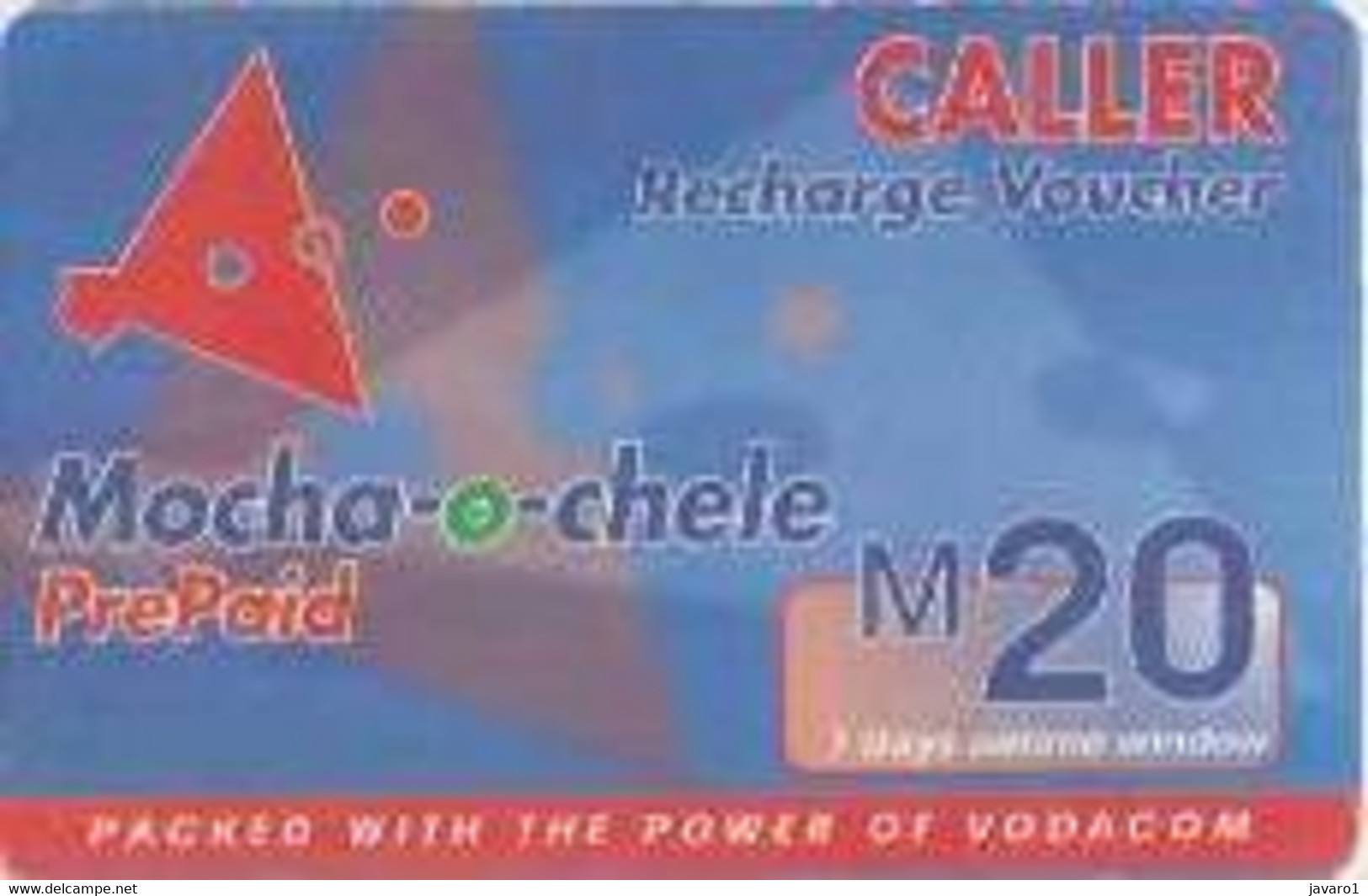 LESOTHO : LES02 M20 Mocha-o-chele USED Exp: 10.06.2004 - Lesotho