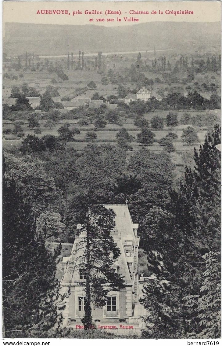 27  Aubevoye  Pres Gaillon  Chateau De La Crepiniere Et Vue Sur La Vallee - Aubevoye