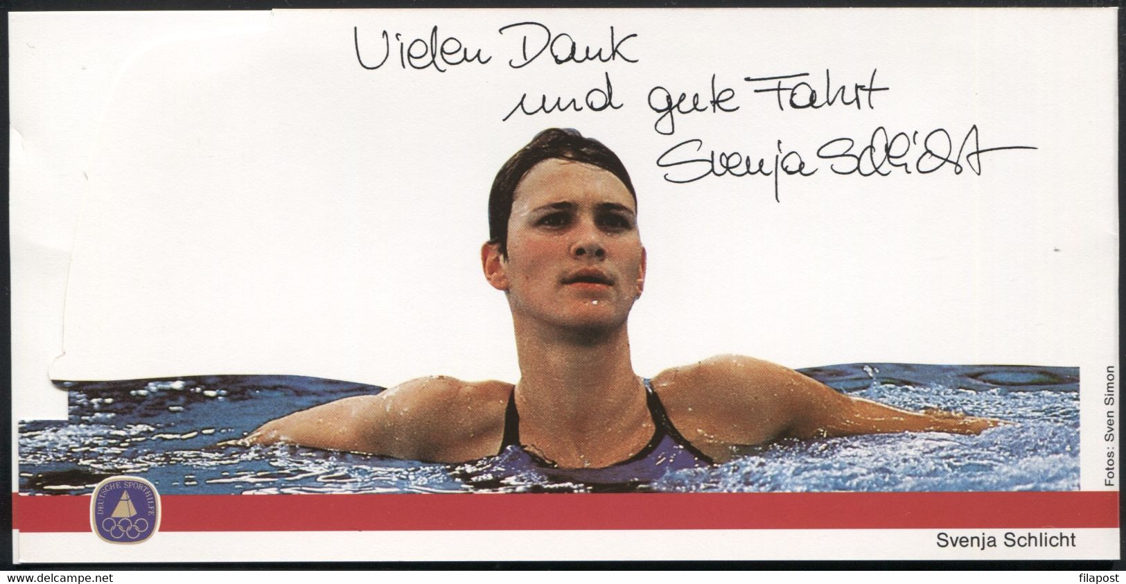 Germany 1988 Olympia IC Zuschlag No. 5 Svenja Schlicht Signature Souvenir Folder, Swimming Diving Altenholz - Immersione