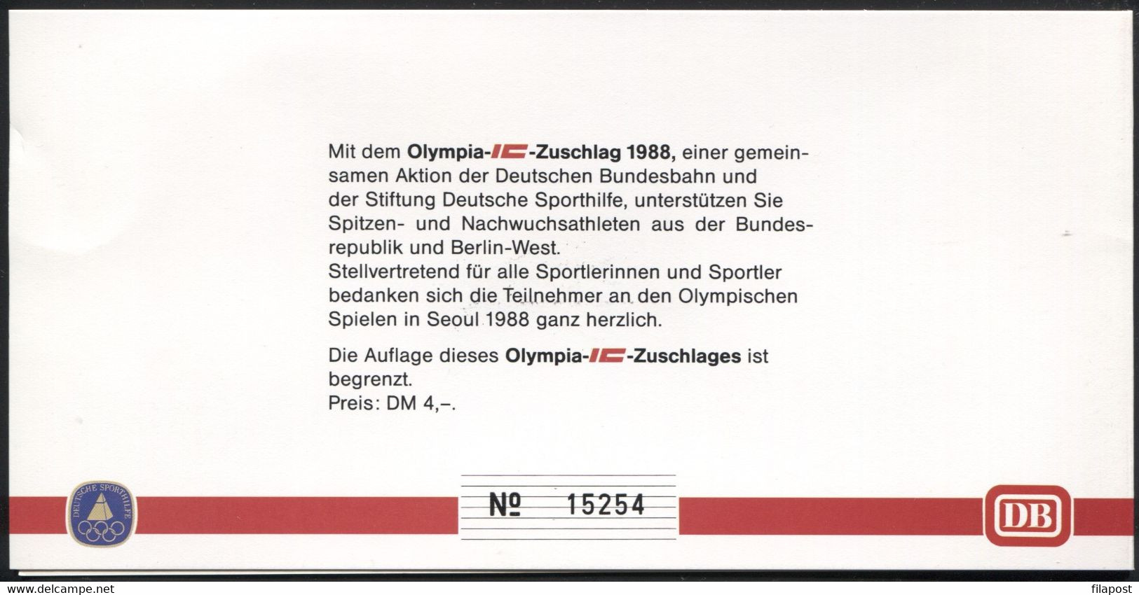 Germany 1988 Olympia IC Zuschlag No. 5 Svenja Schlicht Signature Souvenir Folder, Swimming Diving Altenholz - Immersione