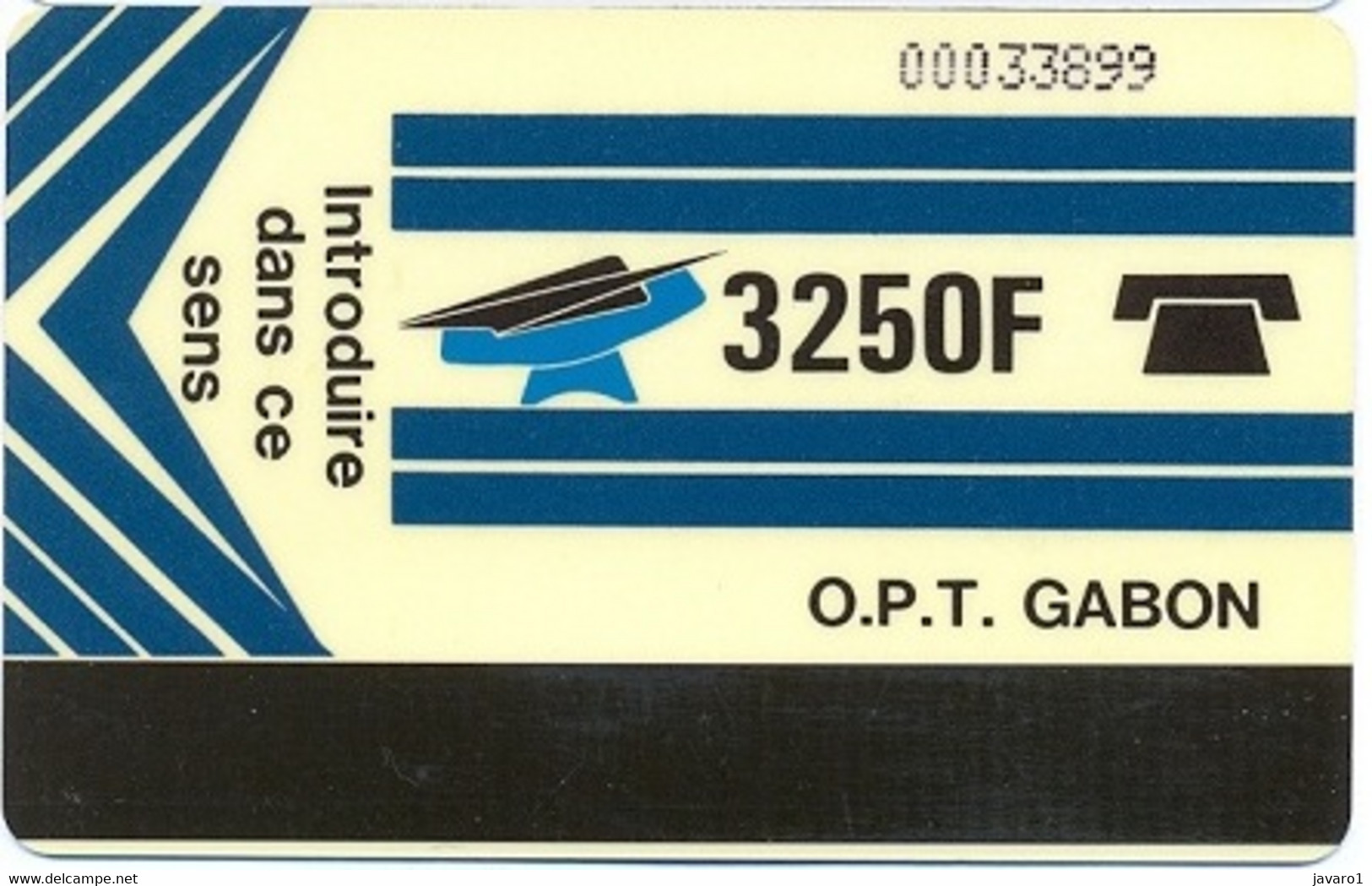 GABON : GAB05 3250 F, Blue / La Machine A Affranchir USED - Gabun