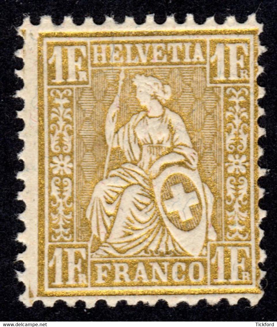 SUISSE 1881 - Yvert N° 57 - Neuf ** / MNH - Helvetia Assise Dentelé, TB - Nuovi