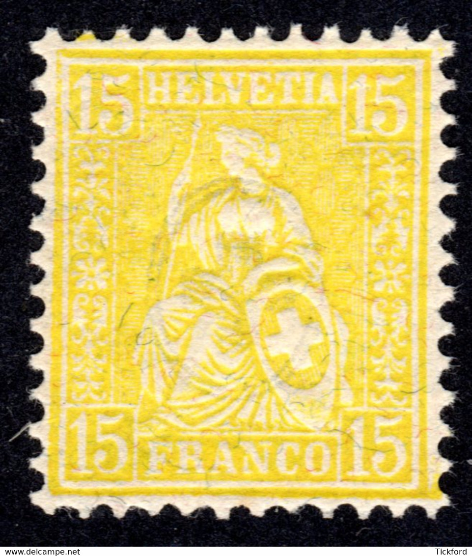 SUISSE 1881 - Yvert N° 52 - Neuf ** / MNH - Helvetia Assise Dentelé, TB - Ungebraucht