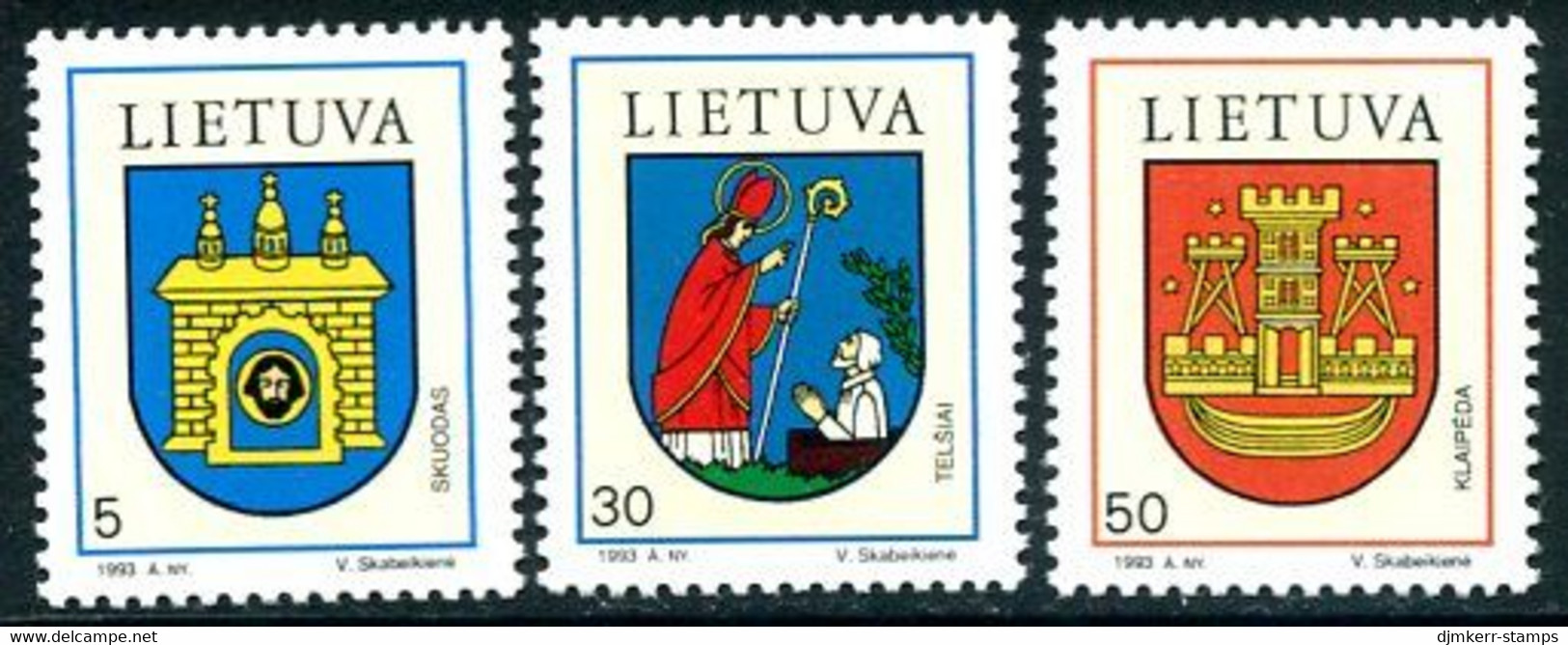 LITHUANIA 1993 Town Arms  MNH / **.  Michel 526-28 - Lituania