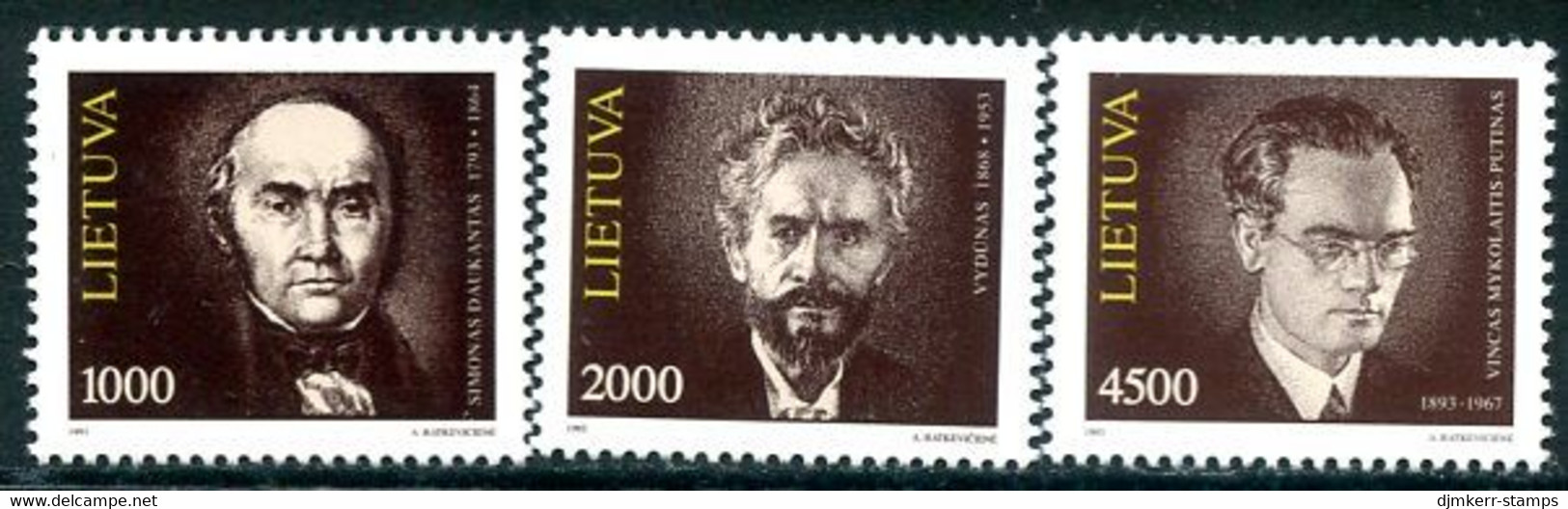 LITHUANIA 1993 Personalities  MNH / **.  Michel 523-25 - Litauen