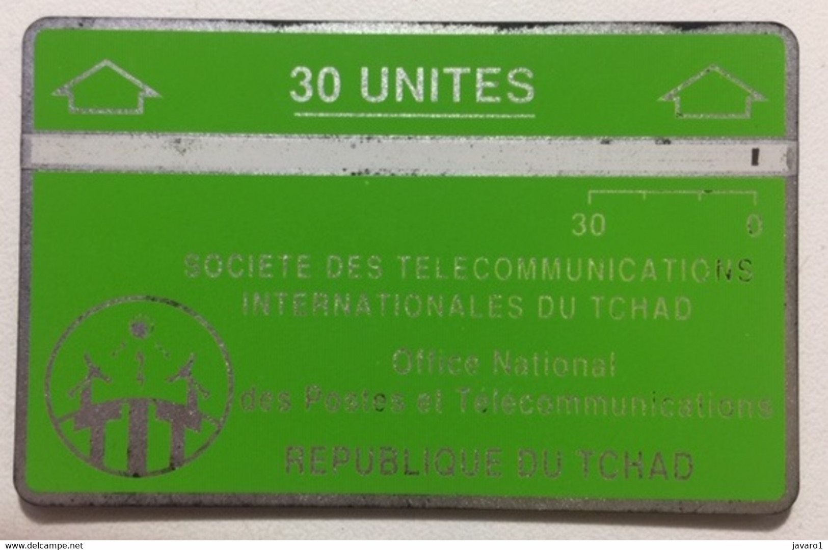 TCHAD : CHD01 B 30 U Green No Notch 805A USED - Tchad