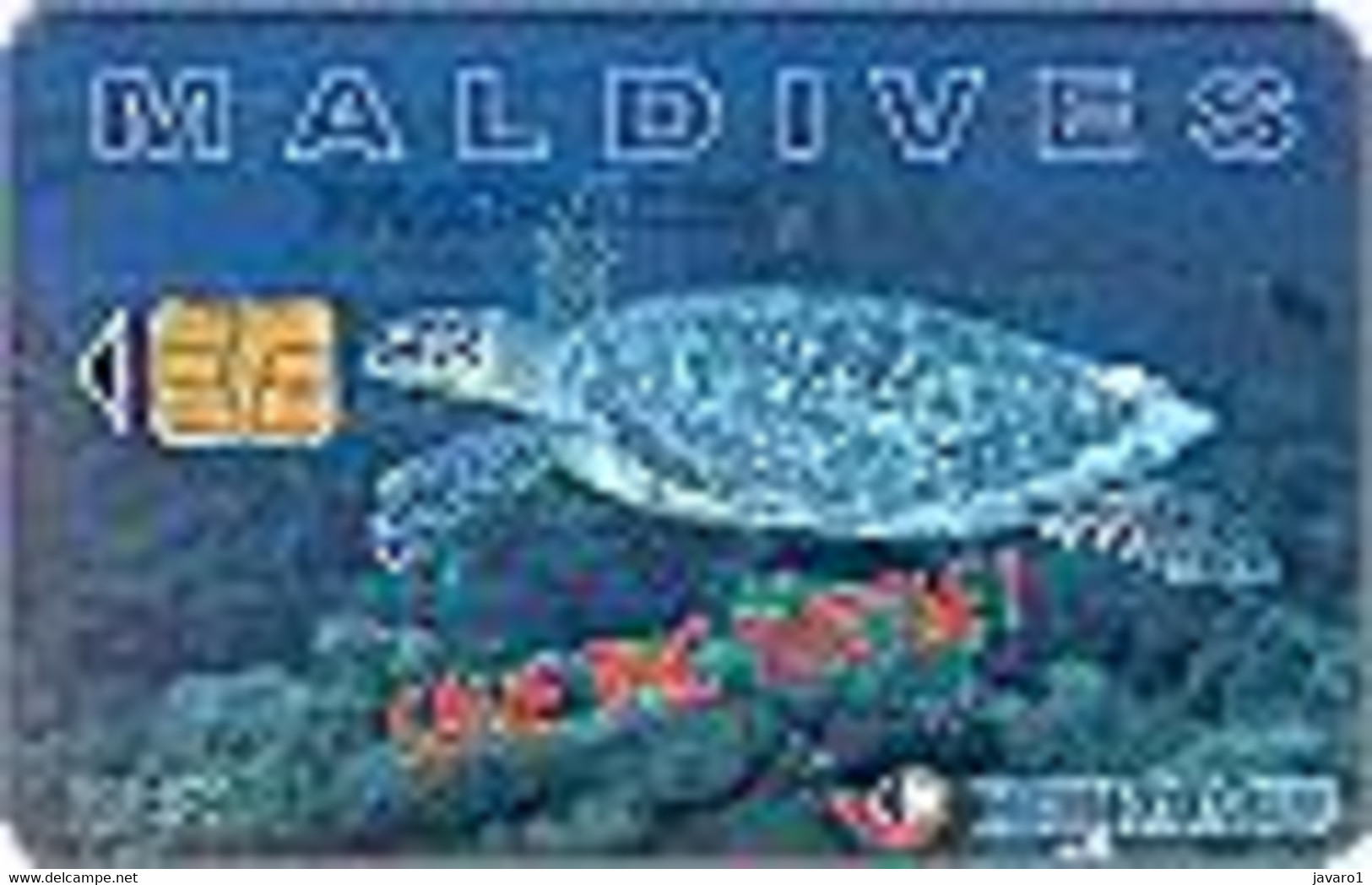 MALDIVES : MLDC20 Rf.30 Turtle /rev=10 Years Serv USED - Maldives