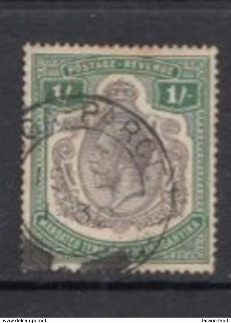 1927 Tanganyika KGV 1 Shilling VF CDS USED - Tanganyika (...-1932)