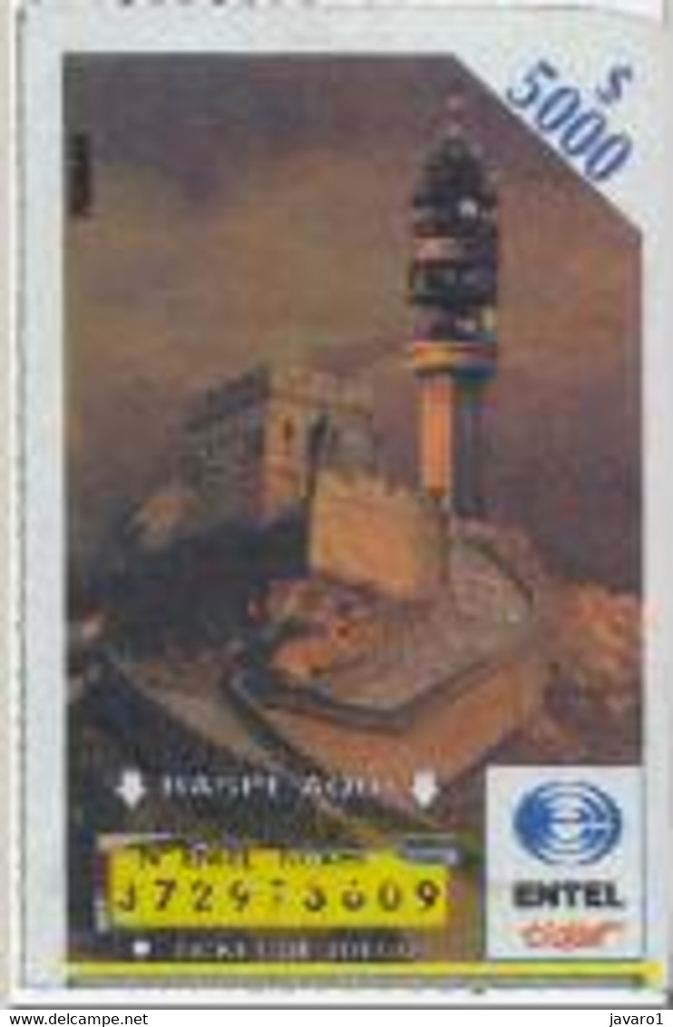 CHILI : CHLREM2 5000 Radio Tower And Castle ENTEL TICKET USED Exp: 30 APR 1997 - Chili