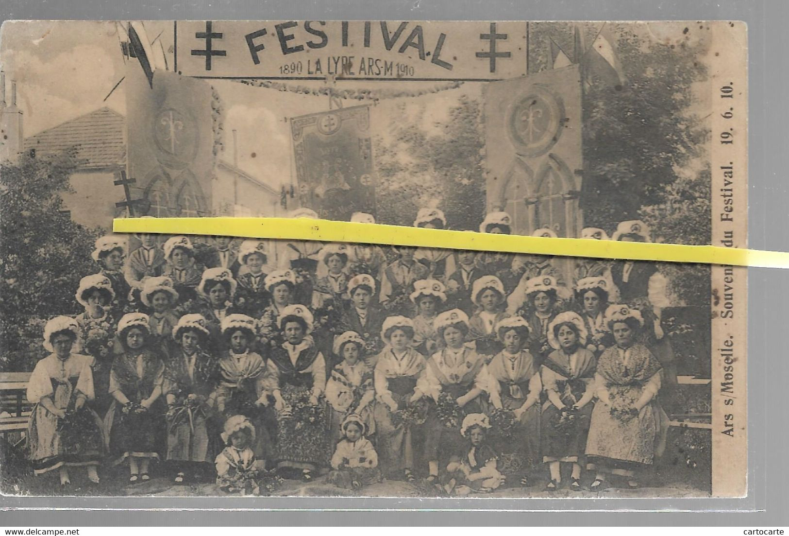 57 ARS SUR  MOSELLE  SOUVENIR DU FESTIVAL 1910 - Ars Sur Moselle