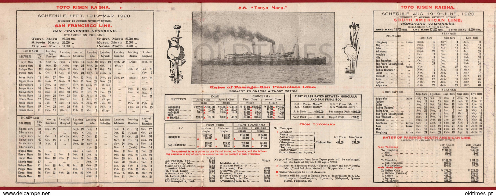 JAPAN - TOYO KISEN KAISHA ORIENTAL STEAMSHIP COMPANY - 1919 BROCHURE - Mondo