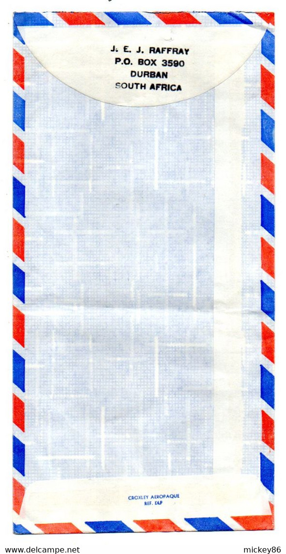 Afrique Du Sud--1980--Lettre De DURBAN Pour Le Plessis-Robinson-92 (France)--timbre Fleur Seul Sur Lettre - Lettres & Documents