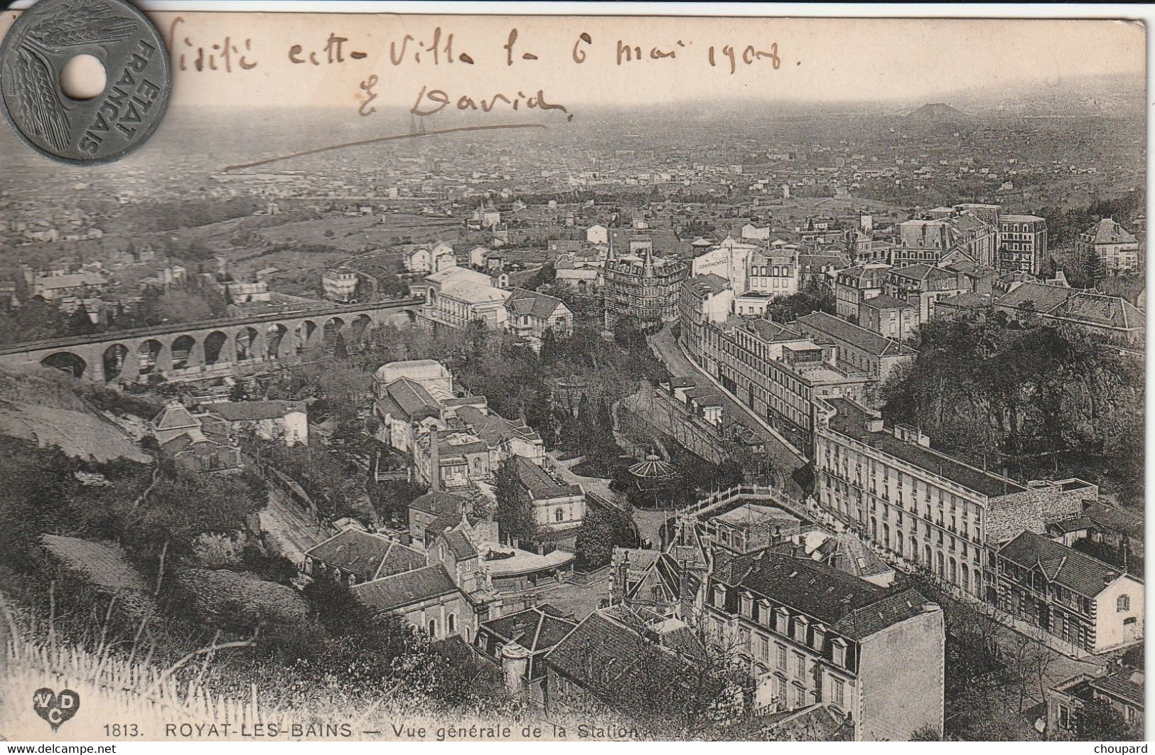 63 - Carte Postale Ancienne De  Royat   Vue Aérienne De La Station - Royat