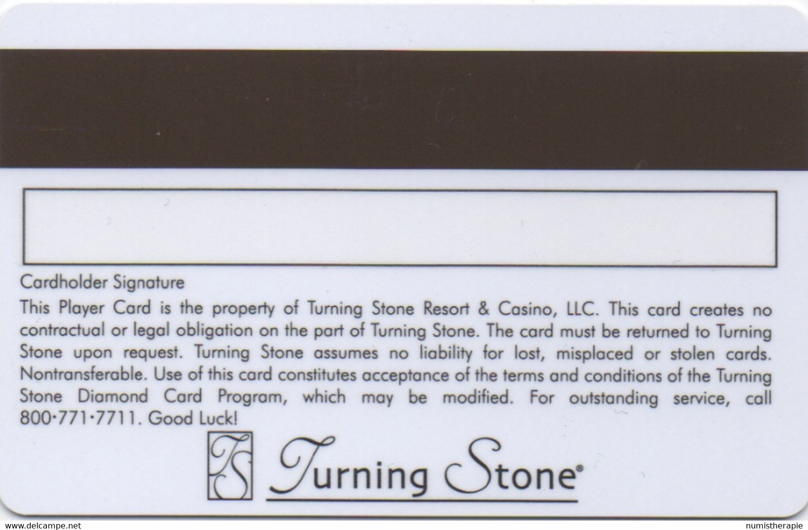 Turning Stone Resort & Casino : Diamond Card - Casinokaarten