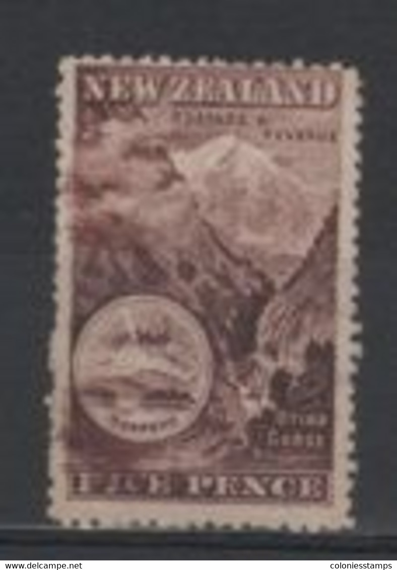 (SA0896) NEW ZEALAND, 1902 ("First Pictorials". 5 P., Otira Gorge). Perf. 14. Mi # 106C. MH* Stamp (no Gum) - Unused Stamps