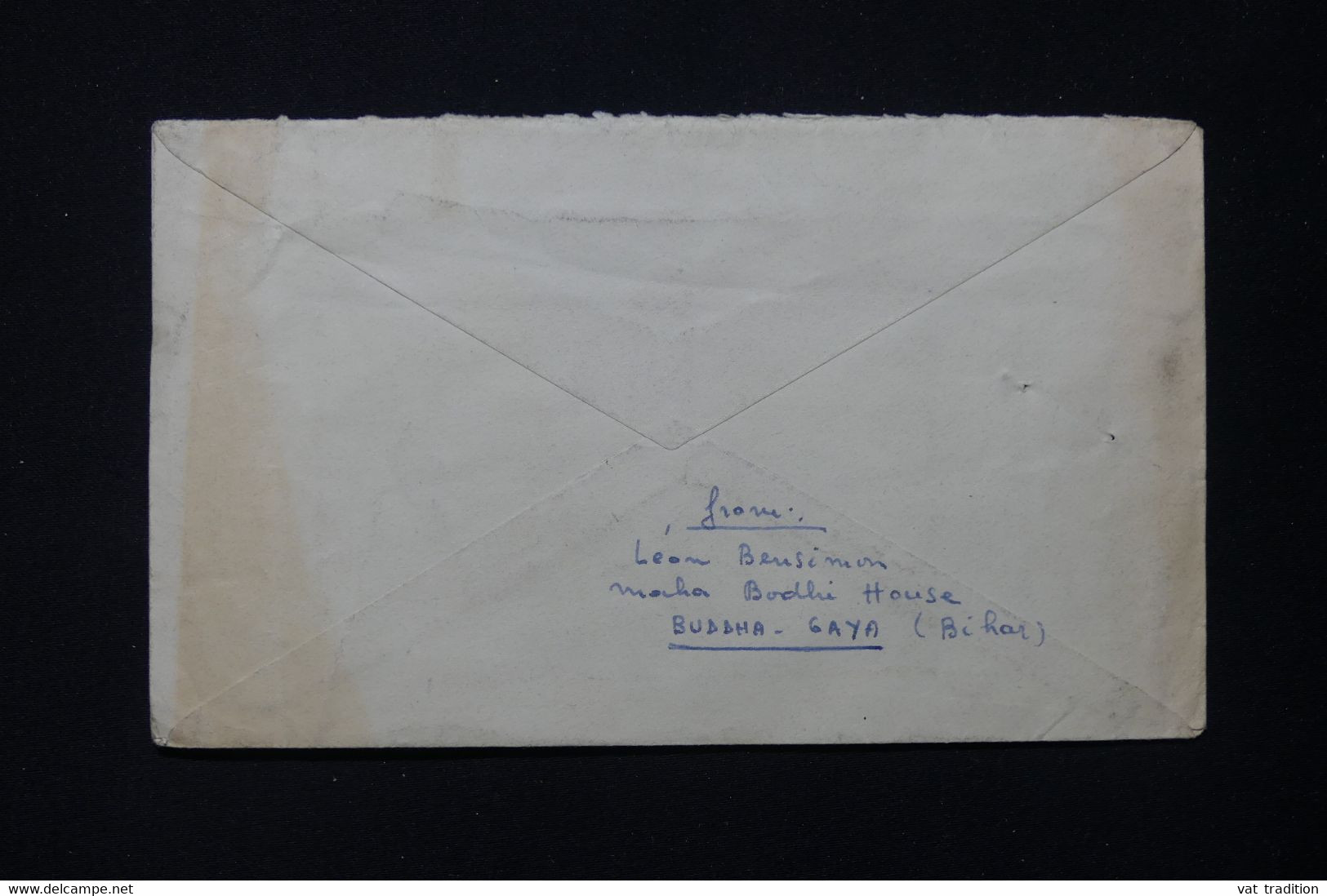 INDE - Entier Postal + Complément De Buddha Gaya Pour La France En 1954 - L 82994 - Omslagen
