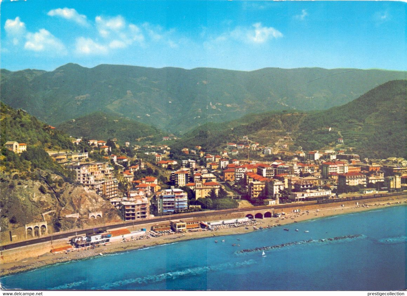 POST CARD VEDUTA AEREA DI LEVANTO 1968  (DIC200341) - La Spezia