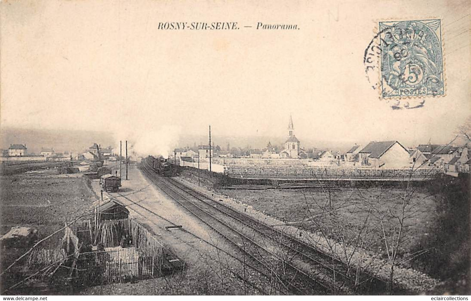 Rosny Sur Seine        78      Panorama Et Ligne De Chemin De Fer        (Voir Scan) - Rosny Sur Seine