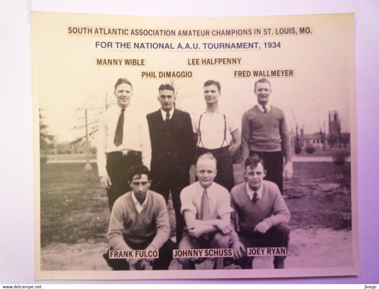 2020 - 9252  South Atlantic Association Amateur Champions In ST. LOUIS , MO  1934   (avec Autographes)    XXX - Sportsmen