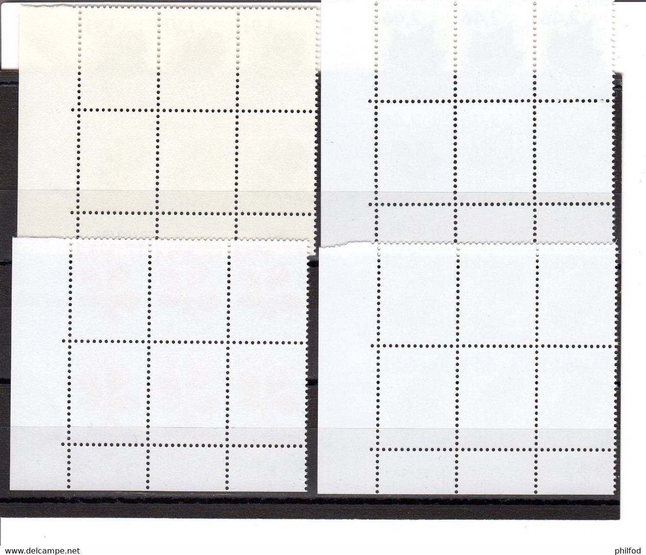 1994 - 4  Blocs De 6 Timbres  : N ° 232 à 235  - Coins Datés - 1990-1999