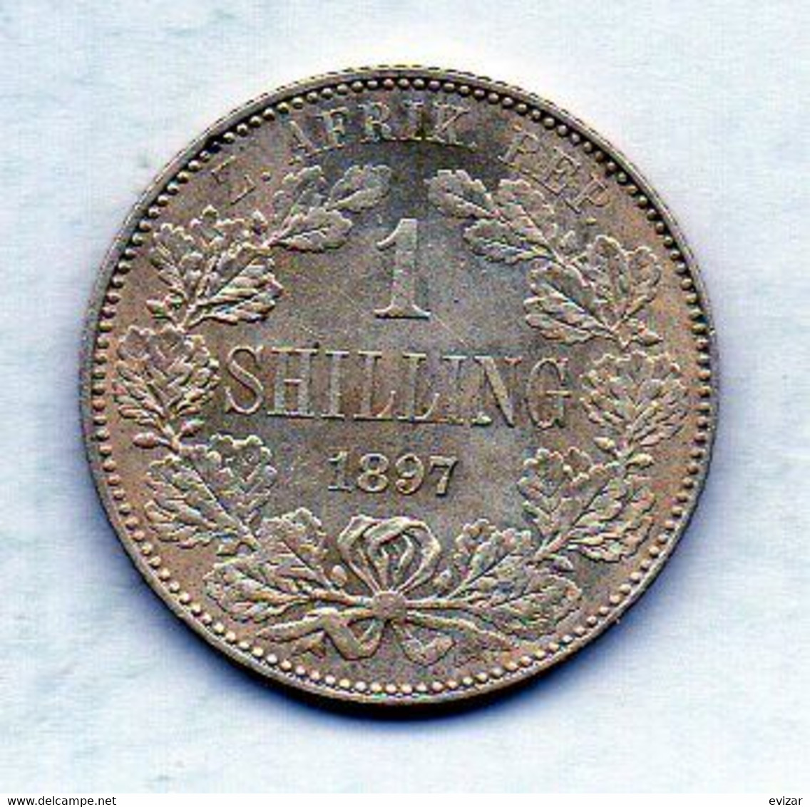 SOUTH AFRICA, 1 Shilling, Silver, Year 1897, KM #5 - Südafrika