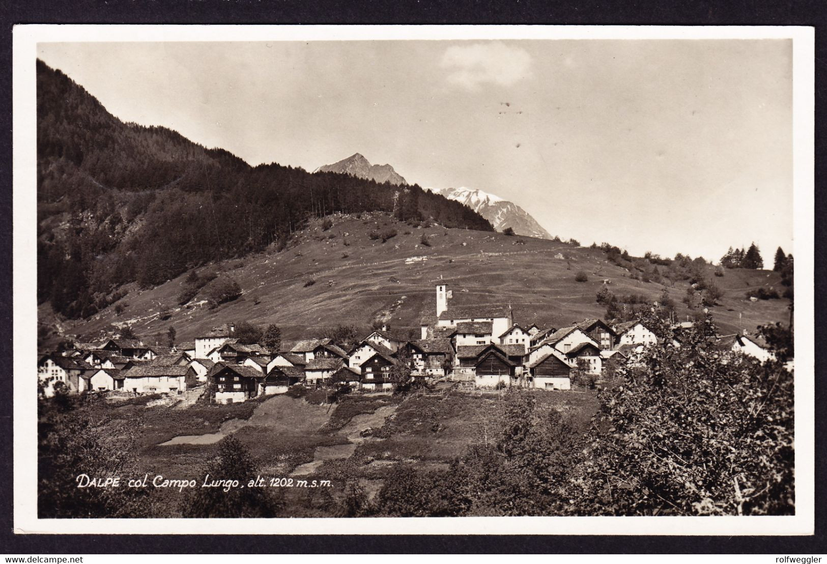 1937 Gelaufene Foto AK Aus Dalpe, Col Campo Lungo - Campo
