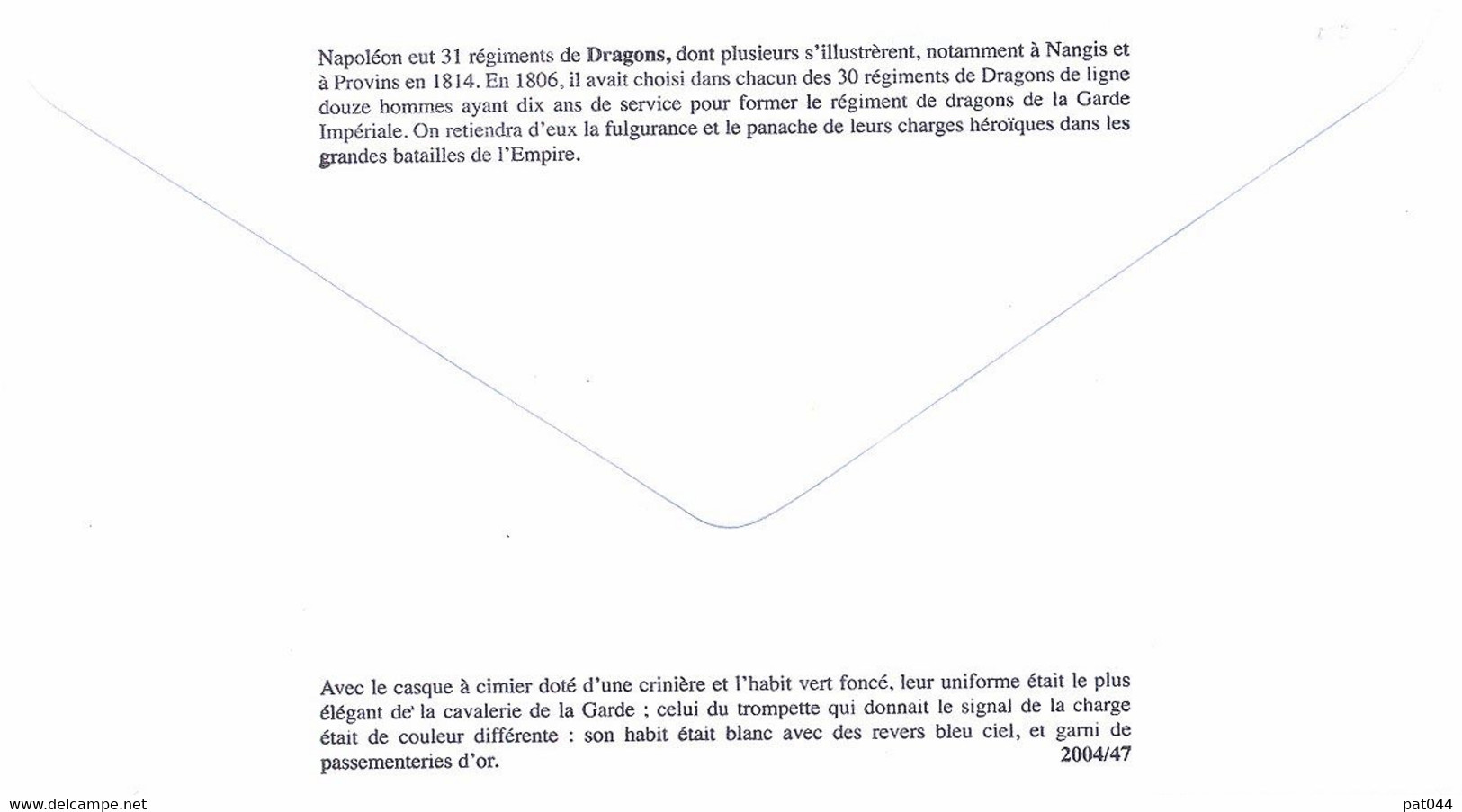 Enveloppe 1er Jour, Personnages Célèbres, Napoléon Et La Garde Impériale, Dragon, 2004, (yt 3681) - 2000-2009