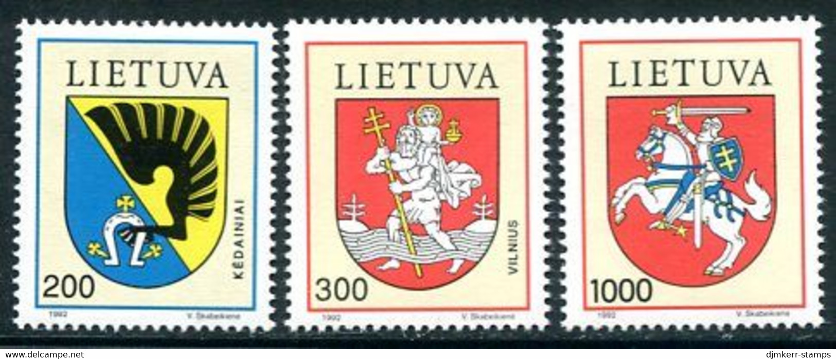 LITHUANIA 1992 Town Arms I  MNH / **.  Michel 505-07 - Lithuania