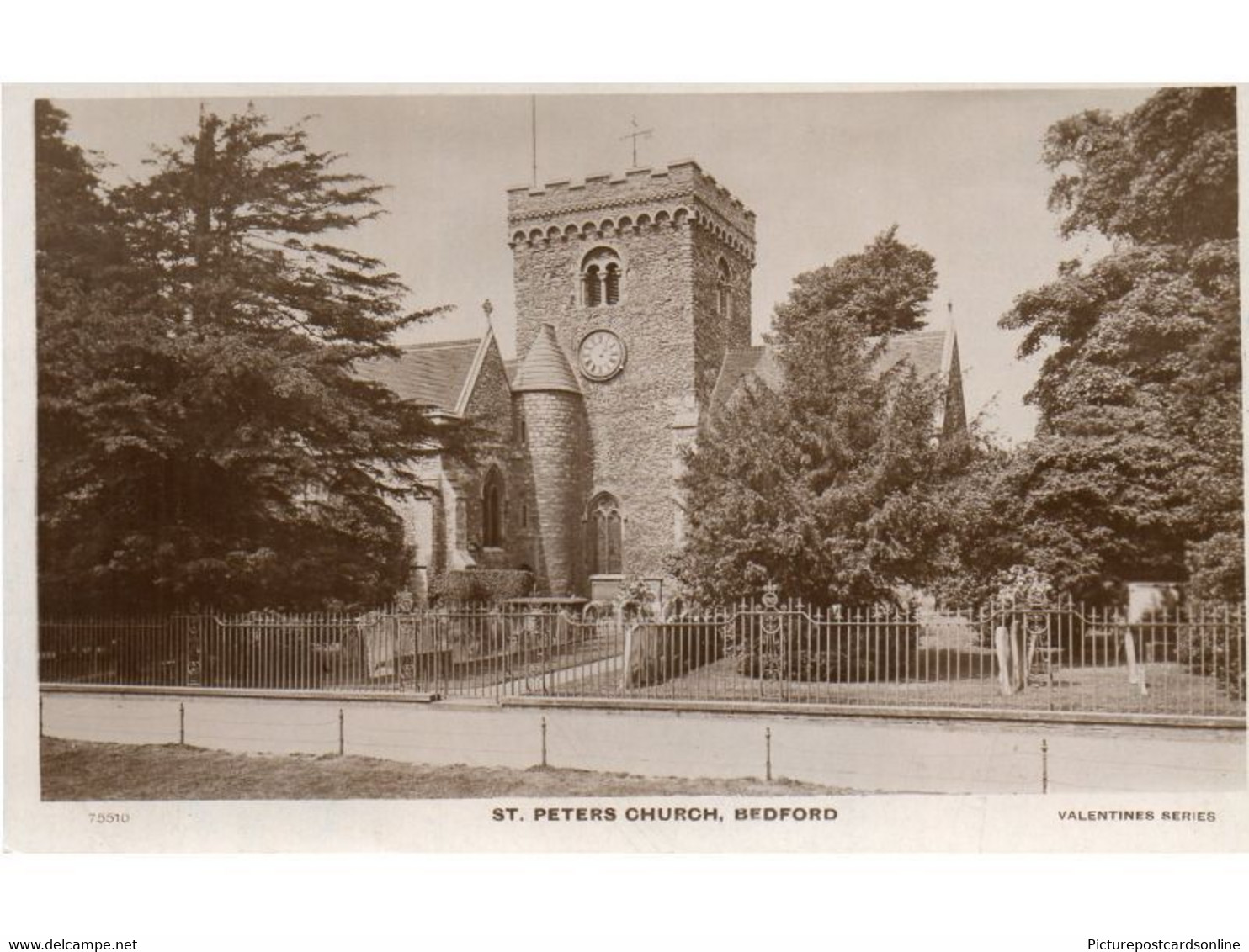 BEDFORD ST PETERS CHURCH OLD R/P POSTCARD BEDFORDSHIRE - Bedford